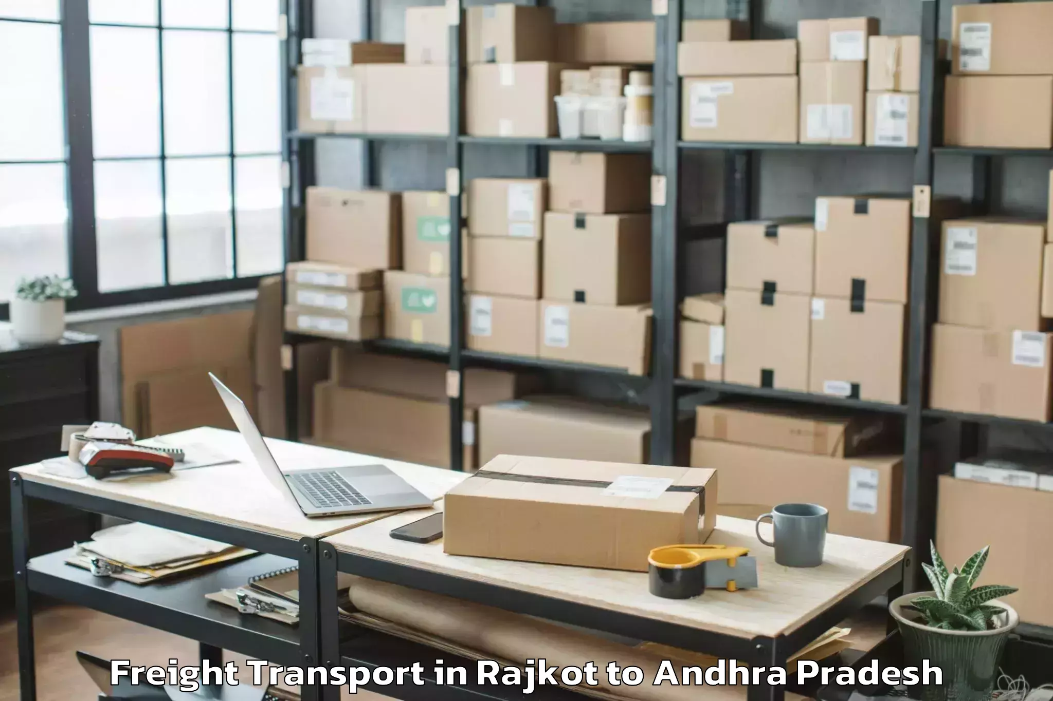 Book Rajkot to Samalkot Freight Transport Online